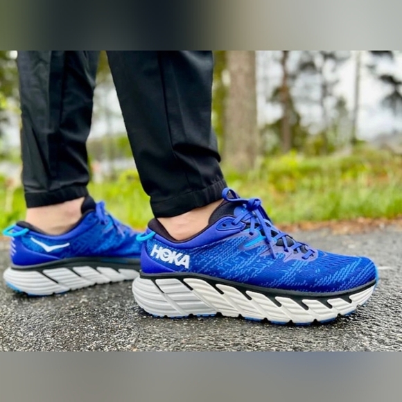 Men's Hoka One One Gaviota 4 Blue Running Hiking Shoes 11 11D 11.5D 12.5 12.5D - Picture 3 of 14